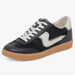 Dolce Vita Notice Stitch Sneakers in Onyx Calf Hair